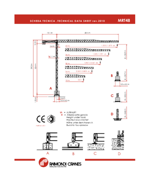 Tower Cranes - Trolley Boom - Top-slewing Raimondi MRT 48