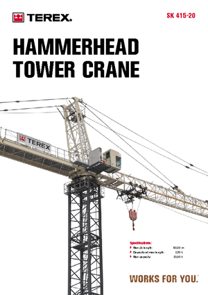 Kule vinçleri - tramvay bomu - üstten dönüş Terex Peiner SK 415-F-Ts 212.1