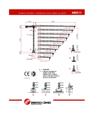 Tower Cranes - Trolley Boom - Top-slewing Raimondi MRT 213
