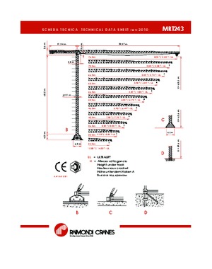 Tower Cranes - Trolley Boom - Top-slewing Raimondi MRT 243