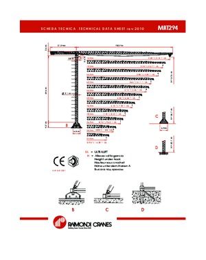 Tower Cranes - Trolley Boom - Top-slewing Raimondi MRT 294