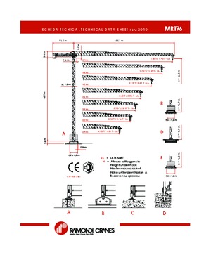 Tower Cranes - Trolley Boom - Top-slewing Raimondi MRT 96