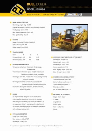 Bulldozers PowerPlus D155B-II