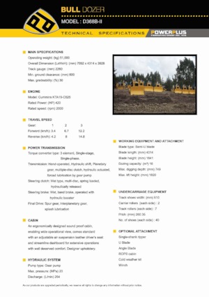Bulldozers PowerPlus D368B-II