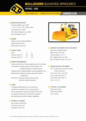 Buldozerler PowerPlus D8S