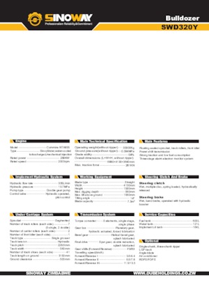 Buldozerler Sinoway SWD320Y
