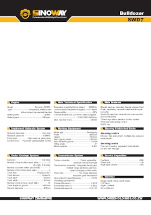 Buldozerler Sinoway SWD7