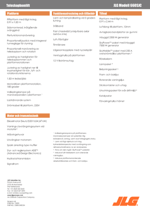 Crawler Telescopic Boom Lifts JLG 660SJC