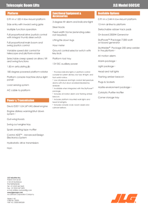 Crawler Telescopic Boom Lifts JLG 660SJC