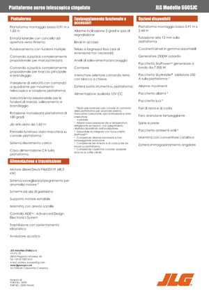 Paletli Teleskopik Bomlu Vinçler JLG 660SJC