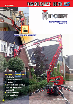 Crawler Articulating Boom Lifts Hinowa Goldlift 14.70 IIIS