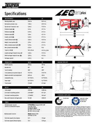 Crawler Articulating Boom Lifts TEUPEN LEO15GT plus