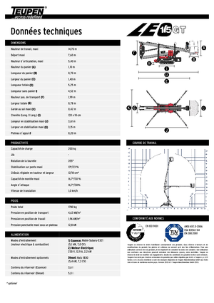 Crawler Articulating Boom Lifts TEUPEN LEO15GT