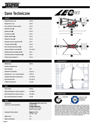 Crawler Articulating Boom Lifts TEUPEN LEO15GT
