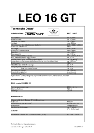 Crawler Articulating Boom Lifts TEUPEN Leo 16 GT