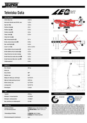 Crawler Articulating Boom Lifts TEUPEN LEO23GT 