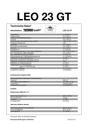 Crawler Articulating Boom Lifts TEUPEN Leo 23 GT