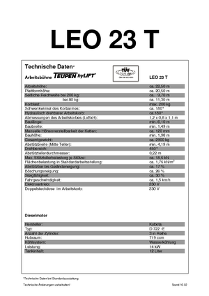 Crawler Telescopic Boom Lifts TEUPEN Leo 23 T