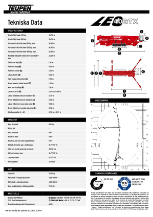 Paletli Mafsall Bomlu Asansörler TEUPEN LEO40GTX