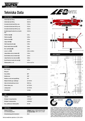 Paletli Mafsall Bomlu Asansörler TEUPEN LEO50GTX