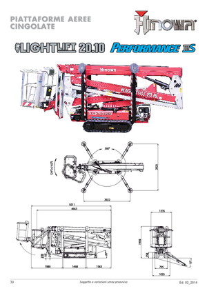 Crawler Articulating Boom Lifts Hinowa Lightlift 20.10 Performance IIIS MK3