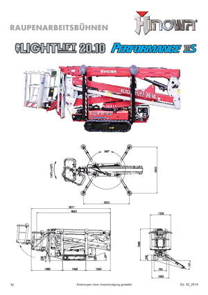 Crawler Articulating Boom Lifts Hinowa Lightlift 20.10 Performance IIIS MK3