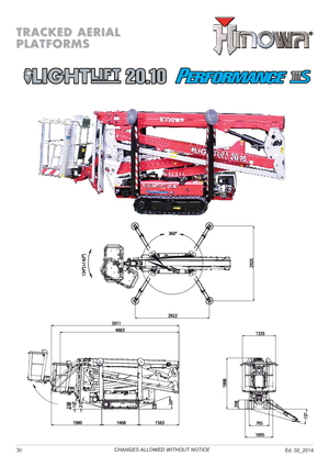 Crawler Articulating Boom Lifts Hinowa Lightlift 20.10 Performance IIIS MK3