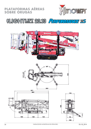Crawler Articulating Boom Lifts Hinowa Lightlift 20.10 Performance IIIS MK3