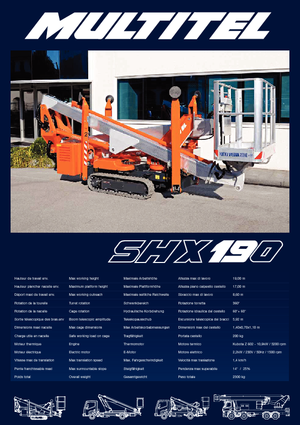 Crawler Articulating Boom Lifts Multitel SHX 190