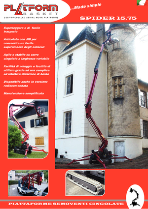 Paletli Mafsall Bomlu Asansörler Basket Spider 15.75 E-Pro