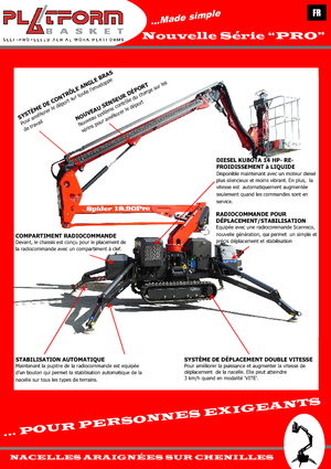 Crawler Articulating Boom Lifts Basket Spider 18.90 Pro