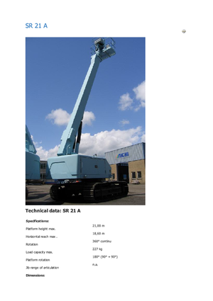 Paletli Teleskopik Bomlu Vinçler Aichi SR21A