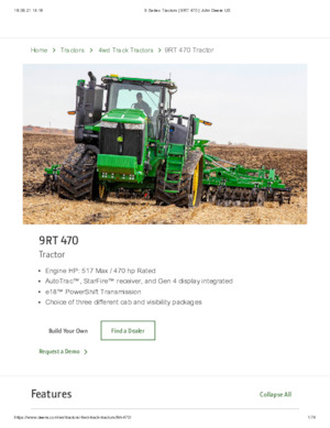 Track tractors John Deere 9RT 470