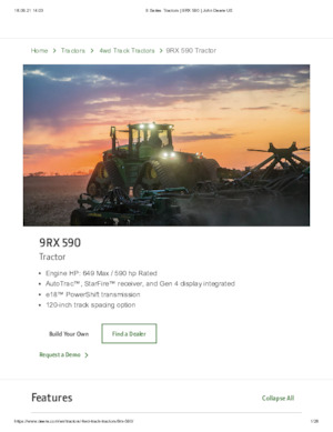 Track tractors John Deere 9RX 590