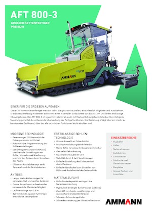 Tracked Asphalt Pavers Ammann AFT 800-3
