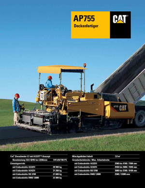 Tracked Asphalt Pavers Caterpillar AP755
