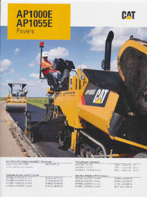 Tracked Asphalt Pavers Caterpillar AP1000E