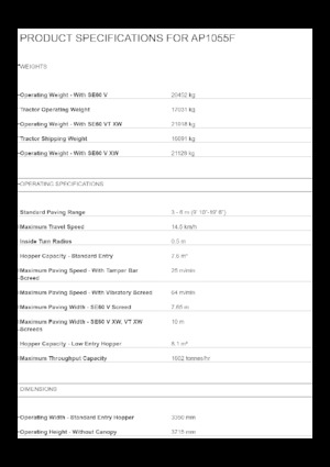 Tracked Asphalt Pavers Caterpillar AP1055F