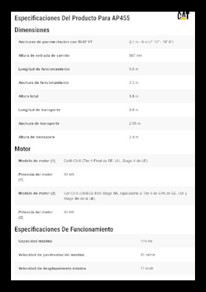 Tracked Asphalt Pavers Caterpillar AP455