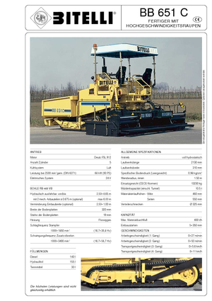 Tracked Asphalt Pavers Bitelli BB 651 C-RB 4650 VB *