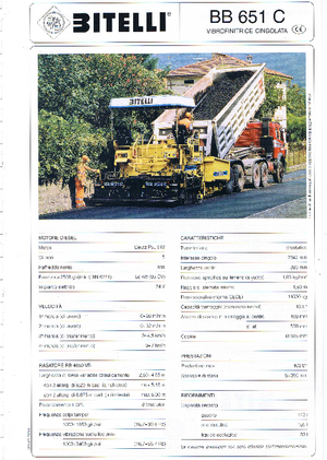 Tracked Asphalt Pavers Bitelli BB 651 C-RB 4650 VB