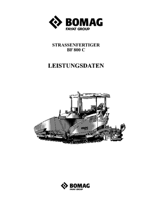 Tracked Asphalt Pavers Bomag BF 800 C S 600