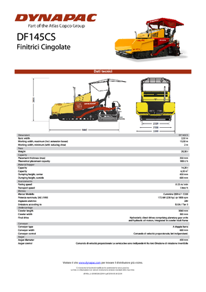 Tracked Asphalt Pavers Dynapac DF 145 CS