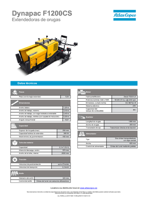 Tracked Asphalt Pavers Dynapac F 1200 CS