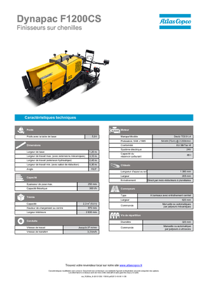 Tracked Asphalt Pavers Dynapac F 1200 CS
