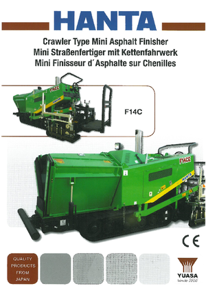 Tracked Asphalt Pavers Hanta F 14 C-1.4
