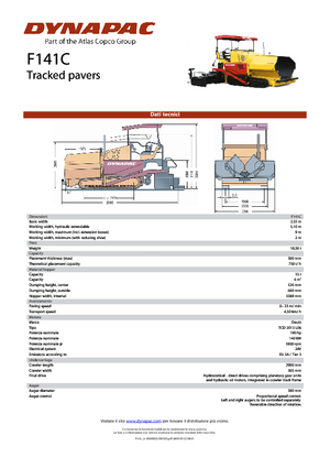 Tracked Asphalt Pavers Dynapac F 141 C