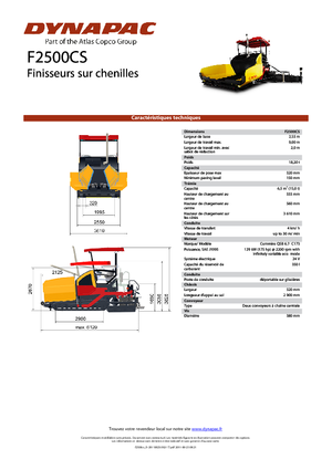Paletli asfalt zemin kaldırıcıları Dynapac F 2500 CS