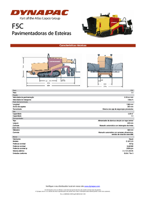 Tracked Asphalt Pavers Dynapac F 5 C