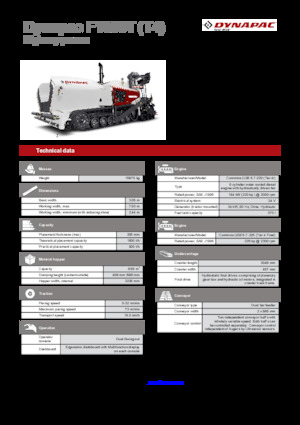 Paletli asfalt zemin kaldırıcıları Dynapac F1000T